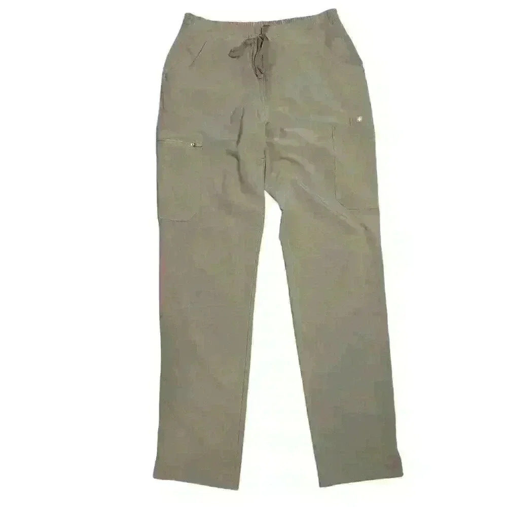 FIGS High Waisted Yola Skinny Scrub Pants Dark Space Grey Women’s Size Small NEW